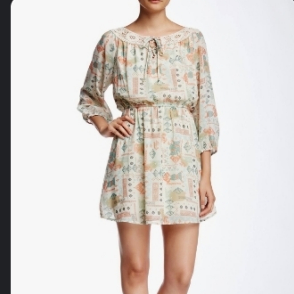 Want and Need Cream tribal dress from Nordstrom, sz S